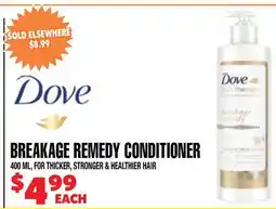 Len's Mill Stores DOVE BREAKAGE REMEDY CONDITIONER offer