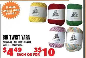 Len's Mill Stores BIG TWIST YARN offer