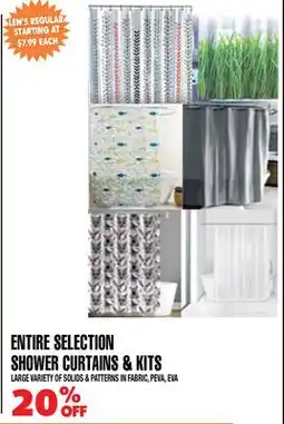 Len's Mill Stores ENTIRE SELECTION SHOWER CURTAINS & KITS offer