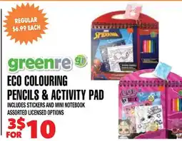 Len's Mill Stores ECO COLOURING PENCILS & ACTIVITY PAD offer