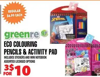 Len's Mill Stores ECO COLOURING PENCILS & ACTIVITY PAD offer