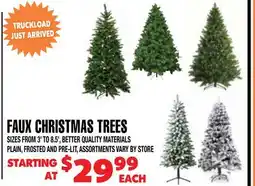 Len's Mill Stores FAUX CHRISTMAS TREES offer