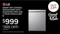 Goemans Appliances LG SMART TOP CONTROL DISHWASHER WITH QUADWASH PRO AND 1-HOUR WASH & DRY offer