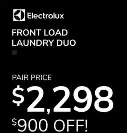 Goemans Appliances Electrolux FRONT LOAD LAUNDRY DUO offer
