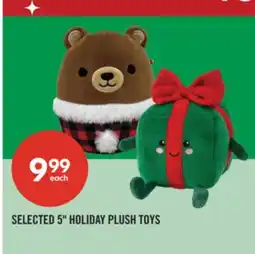 Shoppers Drug Mart SELECTED 5 HOLIDAY PLUSH TOYS offer