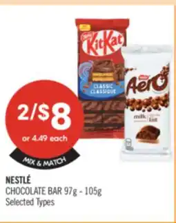 Shoppers Drug Mart NESTLÉ CHOCOLATE BAR offer