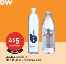 Shoppers Drug Mart GLACÉAU SMARTWATER, FIJI or EVIAN NATURAL SPRING WATER offer