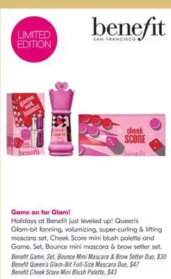 Shoppers Drug Mart Benefit Game, Set. Bounce Mini Mascara & Brow Setter Duo offer