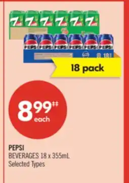 Shoppers Drug Mart PEPSI BEVERAGES 18 x 355mL offer