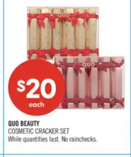 Shoppers Drug Mart QUO BEAUTY COSMETIC CRACKER SET offer