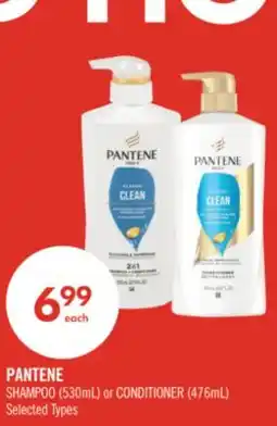 Shoppers Drug Mart PANTENE SHAMPOO (530mL) or CONDITIONER (476mL) offer