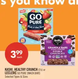 Shoppers Drug Mart KASHI, HEALTHY CRUNCH (5's) or LECLERC GO PURE SNACK BARS offer