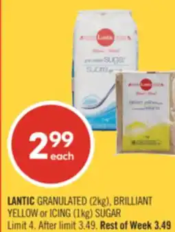 Shoppers Drug Mart LANTIC GRANULATED (2kg), BRILLIANT YELLOW or ICING (1kg) SUGAR offer