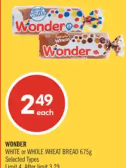 Shoppers Drug Mart WONDER WHITE or WHOLE WHEAT BREAD offer