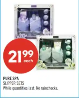 Shoppers Drug Mart PURE SPA SLIPPER SETS offer