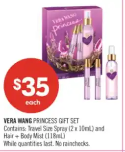 Shoppers Drug Mart VERA WANG PRINCESS GIFT SET Contains: Travel Size Spray (2 x 10mL) and Hair + Body Mist (118mL) offer