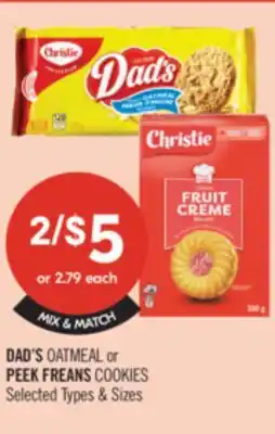 Shoppers Drug Mart DAD'S OATMEAL or PEEK FREANS COOKIES offer
