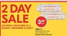 Shoppers Drug Mart GRADE A LARGE WHITE EGGS offer