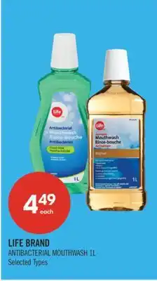 Shoppers Drug Mart LIFE BRAND ANTIBACTERIAL MOUTHWASH offer