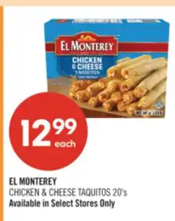 Shoppers Drug Mart EL MONTEREY CHICKEN & CHEESE TAQUITOS 20'S offer