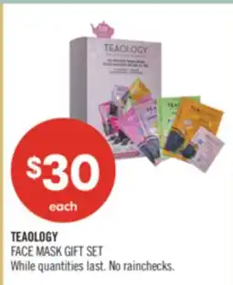 Shoppers Drug Mart TEAOLOGY FACE MASK GIFT SET offer