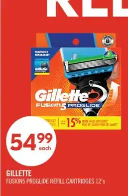 Shoppers Drug Mart GILLETTE FUSION5 PROGLIDE REFILL CARTRIDGES offer