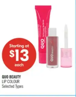 Shoppers Drug Mart QUO BEAUTY LIP COLOUR offer