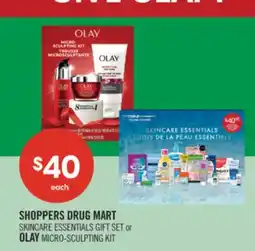 Shoppers Drug Mart SHOPPERS DRUG MART SKINCARE ESSENTIALS GIFT SET or OLAY MICRO-SCULPTING KIT offer