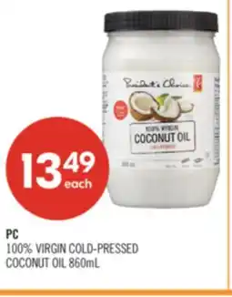 Shoppers Drug Mart PC 100% VIRGIN COLD-PRESSED COCONUT OIL 860mL offer