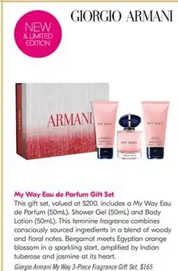 Shoppers Drug Mart Giorgio Armani My Way 3-Piece Fragrance Gift Set offer