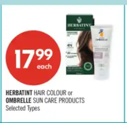 Shoppers Drug Mart HERBATINT HAIR COLOUR or OMBRELLE SUN CARE PRODUCTS offer