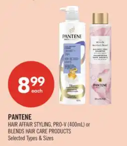 Shoppers Drug Mart PANTENE HAIR AFFAIR STYLING, PRO-V (400mL) or BLENDS HAIR CARE PRODUCTS offer