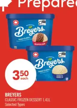 Shoppers Drug Mart BREYERS CLASSIC FROZEN DESSERT offer