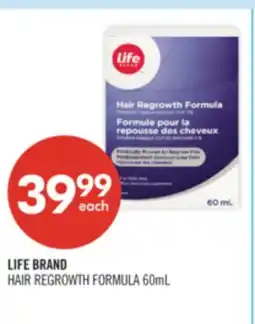 Shoppers Drug Mart LIFE BRAND HAIR REGROWTH FORMULA offer