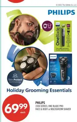 Shoppers Drug Mart PHILIPS 3000 SERIES, ONE BLADE PRO FACE & BODY or MULTIGROOM SHAVER offer