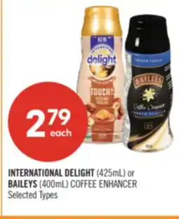 Shoppers Drug Mart INTERNATIONAL DELIGHT (425mL) or BAILEYS (400mL) COFFEE ENHANCER offer
