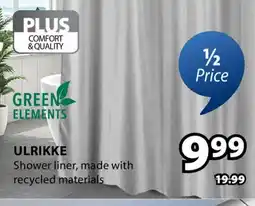 JYSK Ulrikke Shower liner offer