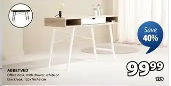 JYSK ABBETVED Office desk offer