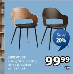 JYSK HVIDOVRE Dining chair offer