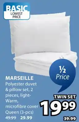 JYSK MARSEILLE Polyester duvet & pillow set offer