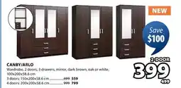 JYSK CANBY/ARLO Wardrobe offer