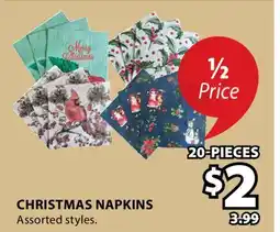 JYSK CHRISTMAS NAPKINS offer