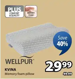JYSK Kvina Memory foam pillow offer