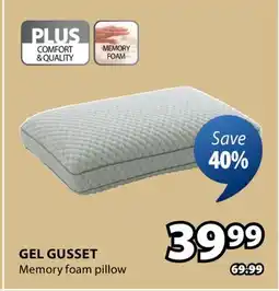 JYSK GEL GUSSET Memory foam pillow offer
