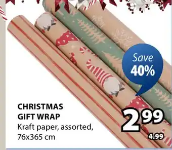 JYSK CHRISTMAS GIFT WRAP offer