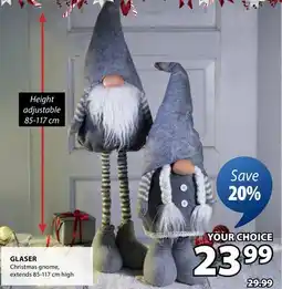 JYSK GLASER Christmas gnome, extends offer