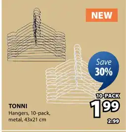JYSK TONNI Hangers offer