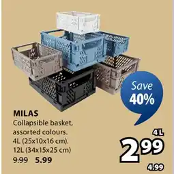 JYSK MILAS Collapsible basket offer