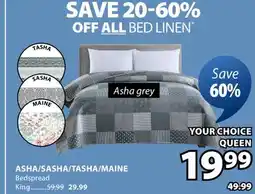 JYSK ASHA/ SASHA/ TASHA/ MAINE Bedspread offer