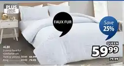 JYSK ALBI 3-piece faux fur comforter set offer